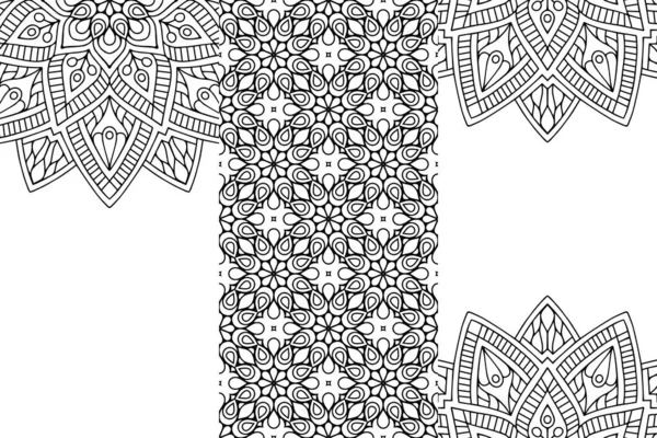 Dibujo Mano Diseño Geométrico Textura Tribal Sin Costuras — Vector de stock