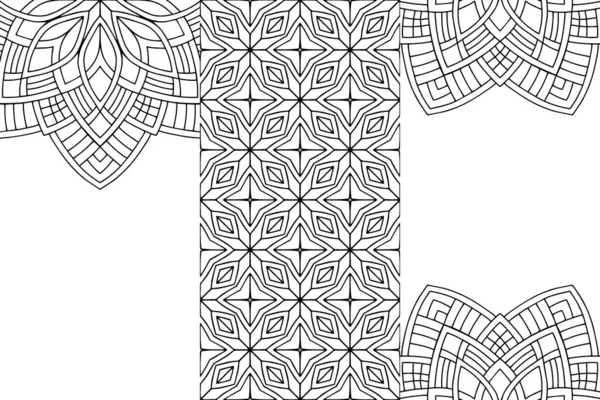Naadloze Tribale Textuur Geometrisch Ontwerp Handtekening — Stockvector