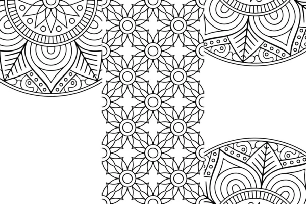 Sömlös Tribal Struktur Geometrisk Design Handritning — Stock vektor