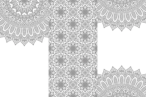 Dibujo Mano Diseño Geométrico Textura Tribal Sin Costuras — Vector de stock