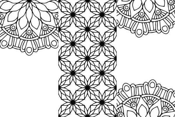 Бесшовная Племенная Текстура Геометрического Дизайна Ручной Работы — стоковый вектор