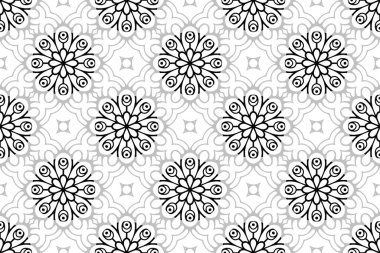 Kusursuz desen. Klasik dekoratif elementler. El çizimi arkaplan