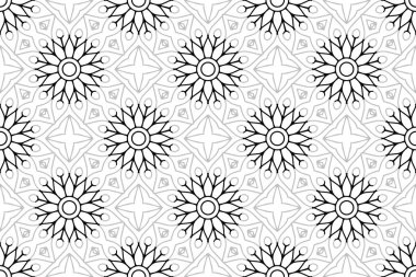 Kusursuz desen. Klasik dekoratif elementler. El çizimi arkaplan