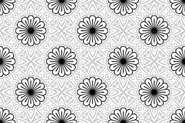 Kusursuz desen. Klasik dekoratif elementler. El çizimi arkaplan