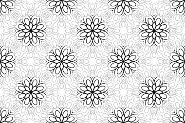 Kusursuz desen. Klasik dekoratif elementler. El çizimi arkaplan