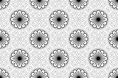 Kusursuz desen. Klasik dekoratif elementler. El çizimi arkaplan