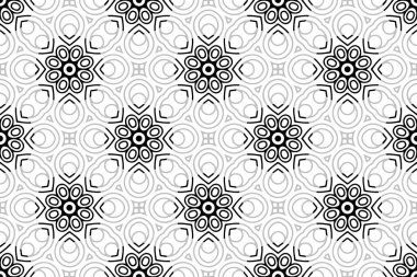 Kusursuz desen. Klasik dekoratif elementler. El çizimi arkaplan