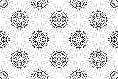 Kusursuz desen. Klasik dekoratif elementler. El çizimi arkaplan