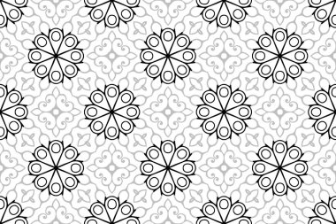 Kusursuz desen. Klasik dekoratif elementler. El çizimi arkaplan