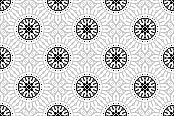 Seamless Pattern Vintage Decorative Elements Hand Drawn Background — Stock Vector