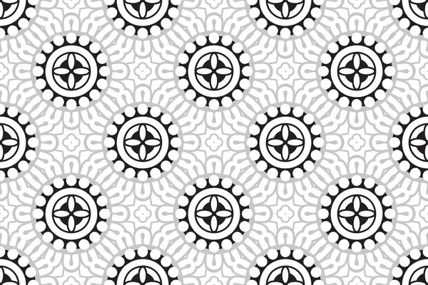 Seamless Pattern Vintage Decorative Elements Hand Drawn Background — Stock Vector