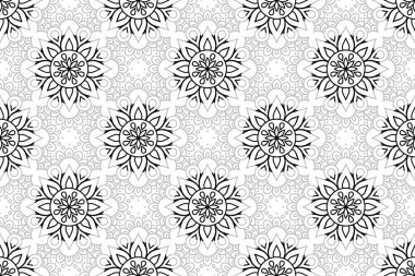 Kusursuz desen. Klasik dekoratif elementler. El çizimi arkaplan