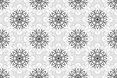 Kusursuz desen. Klasik dekoratif elementler. El çizimi arkaplan