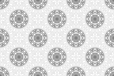 Kusursuz desen. Klasik dekoratif elementler. El çizimi arkaplan