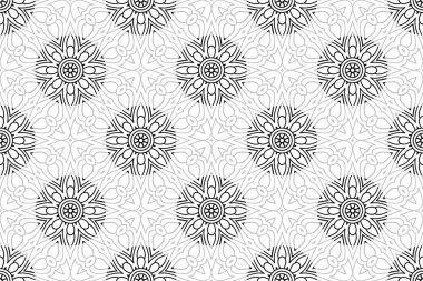 Kusursuz desen. Klasik dekoratif elementler. El çizimi arkaplan