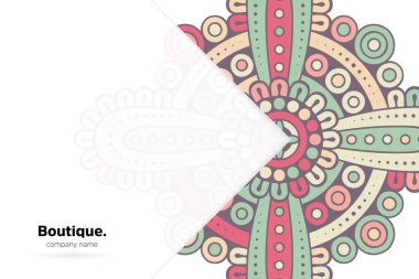 Mandala desenli rüya gibi bir duvar kağıdı. Yoga için vektör arkaplan, meditasyon posteri.