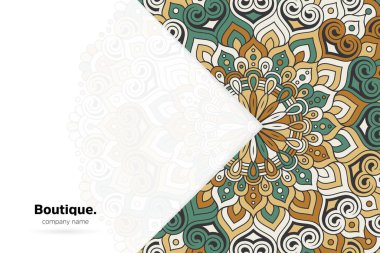 Mandala desenli rüya gibi bir duvar kağıdı. Yoga için vektör arkaplan, meditasyon posteri.