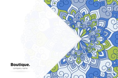 Mandala desenli rüya gibi bir duvar kağıdı. Yoga için vektör arkaplan, meditasyon posteri.