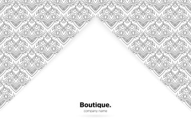 Mandala desenli rüya gibi bir duvar kağıdı. Yoga için vektör arkaplan, meditasyon posteri.