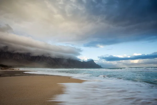 Wide Angle View Kogelbay Beach Cold Winter Coldfront Moves Western — Stock Photo, Image