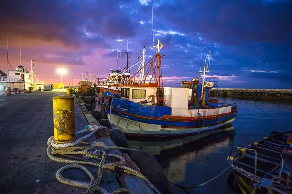 Széles Látószögű Kilátás Halászhajók Kikötve Kalkbay Harbour Cape Town Wetsern — Stock Fotó