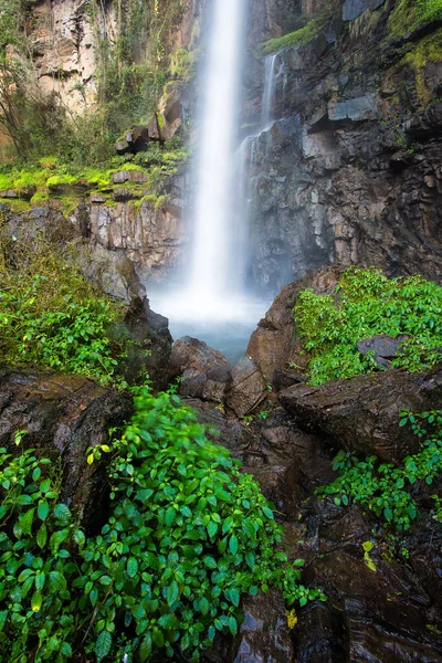 Vertical Wide Angle Image Lone Creek Falls Sabie Region Mpumalanga — Stock Photo, Image