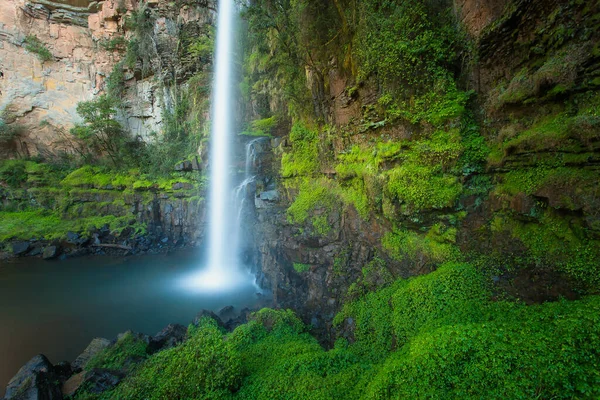 Water Flowing Out Plunge Pool Lone Creek Falls Sabie Region — Stock Photo, Image