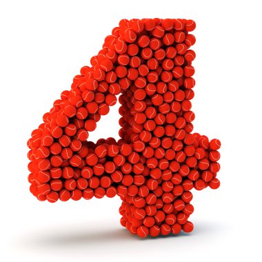 3D dördüncü tenis topları yapılan