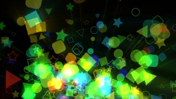 Animación de fondo geométrico colorido — Vídeos de Stock