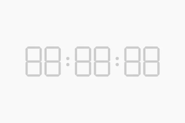 Modèle de minuterie numérique. Affichage de l'heure avec compteur heures et minutes moderne deuxième panneau d'alarme. — Image vectorielle
