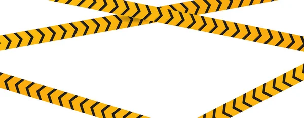 Modello di area riservata. Nastro di sicurezza giallo avvertimento della polizia con barriera di recinzione criminale. — Vettoriale Stock