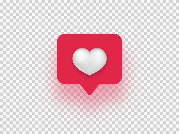 Seperti jaringan terisolasi. Jantung putih dengan bingkai merah online komunikasi dalam aplikasi. Stok Ilustrasi 
