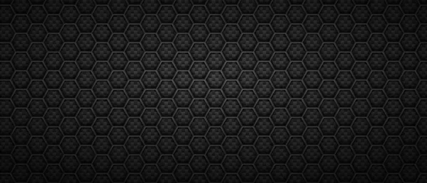 Technological hexagonal black background — Stock Vector