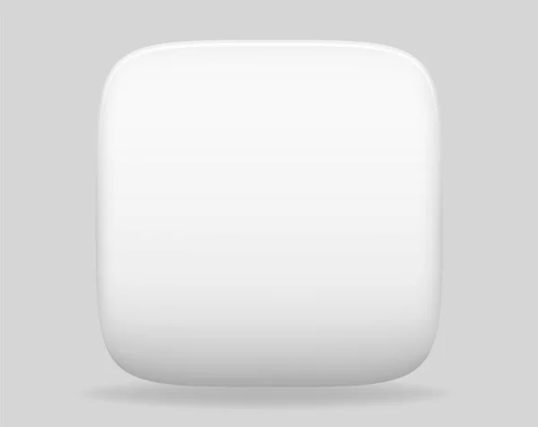 Weiße quadratische Tasten mobile App Vorlage — Stockvektor