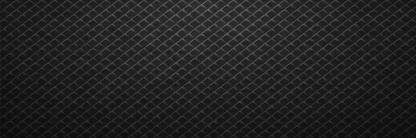 Linee nere modello quadrato su sfondo metallico — Vettoriale Stock
