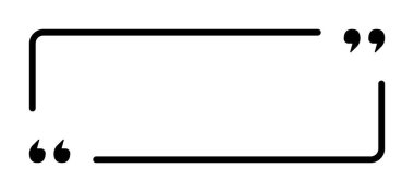 Tırnak işaretli minimalist alıntı çerçevesi.