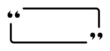 Metin vurgusu için tırnak içinde minimalist alıntı çerçevesi.