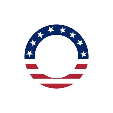 Amerikan tema ve değerlerini sembolize eden, yıldızlar ve çizgilerden oluşan dairesel bir vatanseverlik sembolü..