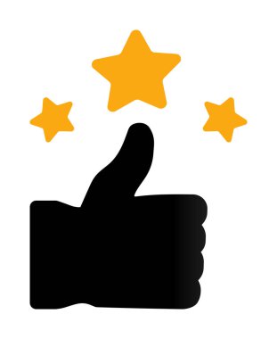 Pozitif geribildirim ve başarıyı vurgulayan yıldızlı simgeyi parmakla.