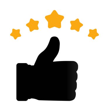 Onay ve kaliteyi temsil eden beş sarı yıldızlı simge.