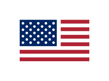 Amerikan bayrağının eşsiz bir örneği. Geleneksel yıldızlarda polka kıvrımlı modern bir resim..