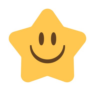 Neşeli yüzüyle gülümseyen yıldız emojisi..