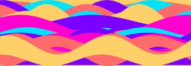 Modern tasarım ve yaratıcılık için ideal, dalgalı renkleri olan dinamik, canlı bir asit dalgası deseni..