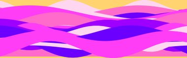 Pembe, mor ve sarı renkli canlı soyut dalgalar yaratıcı tasarım projeleri için mükemmel, dinamik bir şablon oluşturur..