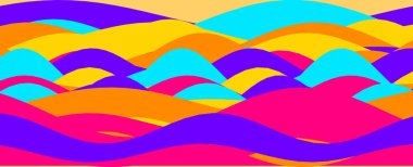 Renkli, soyut ve canlı renklere sahip bir dalga deseni, yaratıcı tasarım projeleri ve sanatsal arka planlar için ideal..