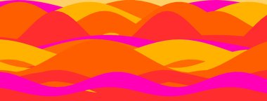 Parlak, kalın renklere sahip dinamik soyut dalga deseni, çağdaş tasarım projeleri için mükemmel..