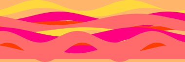 Canlı renklerde parlak, dalgalı desen, modern tasarım ve eşsiz sanatsal projeler için ideal..