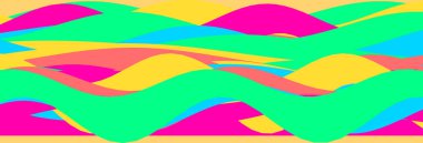 Dinamik soyut sanat canlı neon renkli dalgaları barındırarak çarpıcı bir görsel etki yaratıyor..