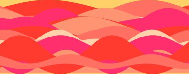 Sıcak renkler ve sıvı şekiller kullanarak renkli soyut dalga tasarımı, yaratıcı projeler için mükemmel..