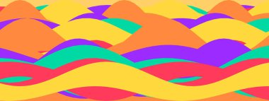 Dinamik hareketlerde renkli ve dalgalı şekiller içeren soyut asit dalgası deseni..